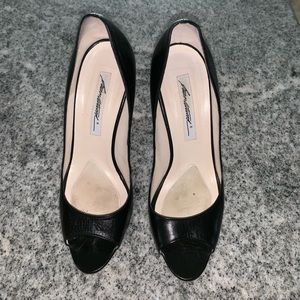 Brian Atwood classy black leather heels